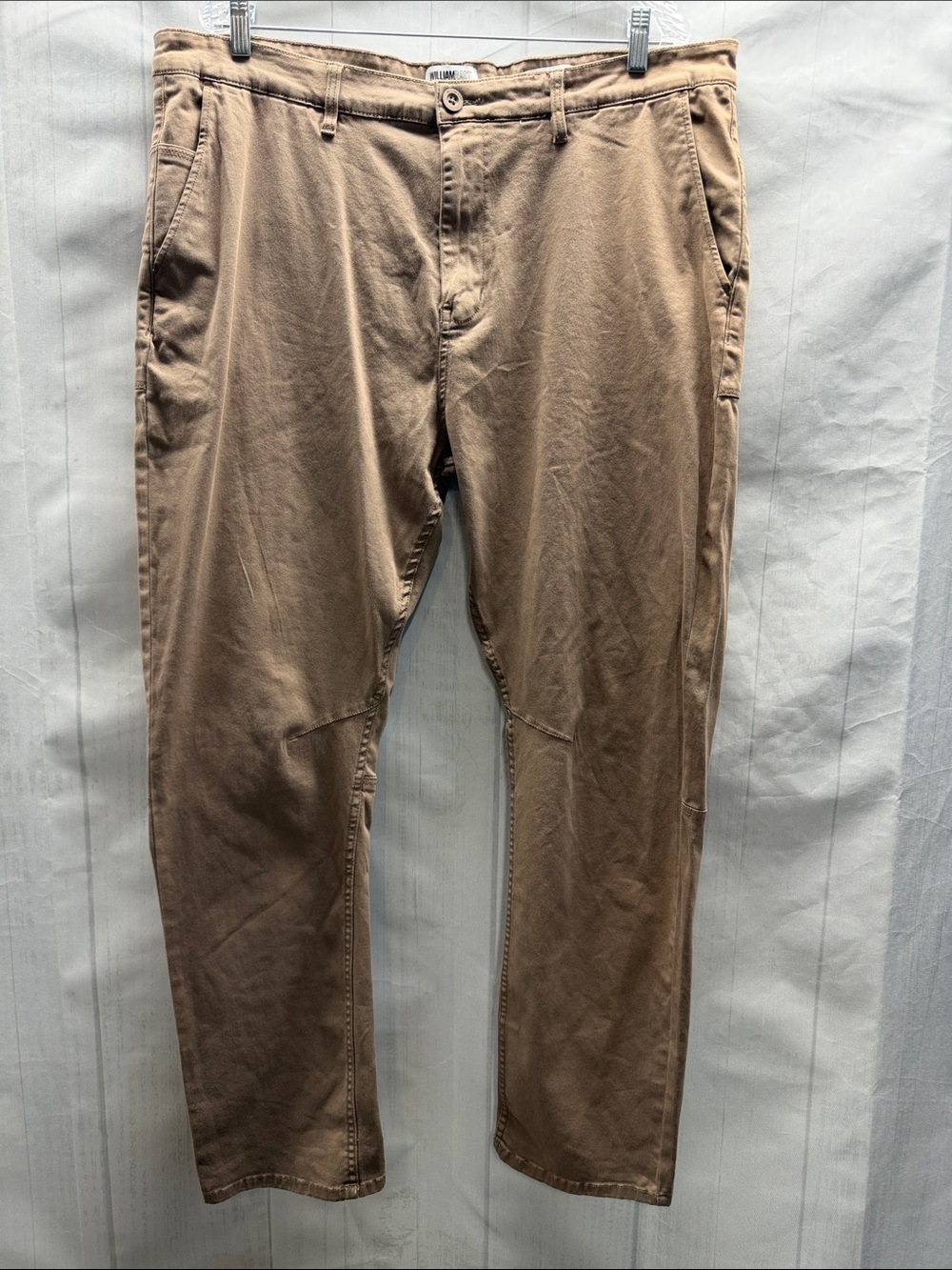 William Rast Sawyer Khaki Tan Chino Casual Straight Fit Pants 38 x 32